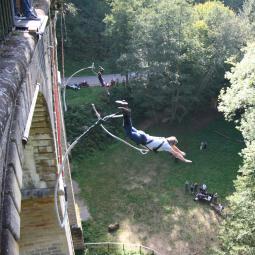 Saut élastique.